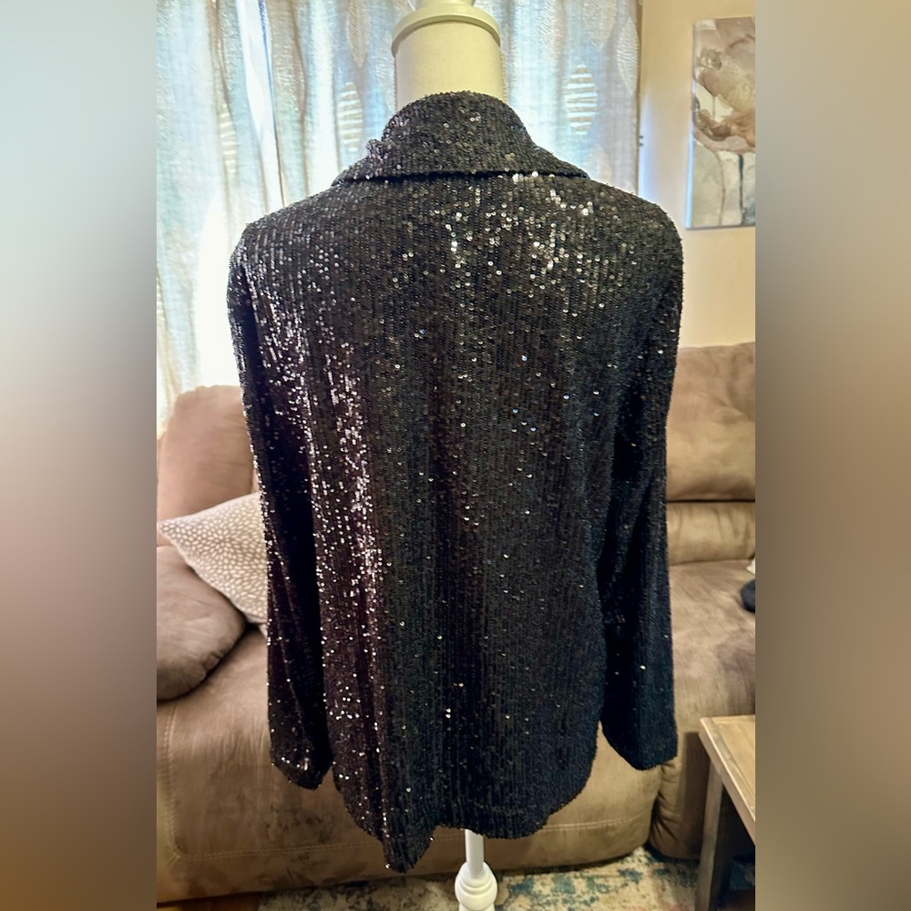 Black Sequin Blazer - Picture 6 of 14